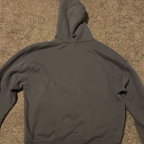 Hollister Gray Pullover Hoodie Sweatshirt - Oversized Crop Fit - Picture 5 of 5